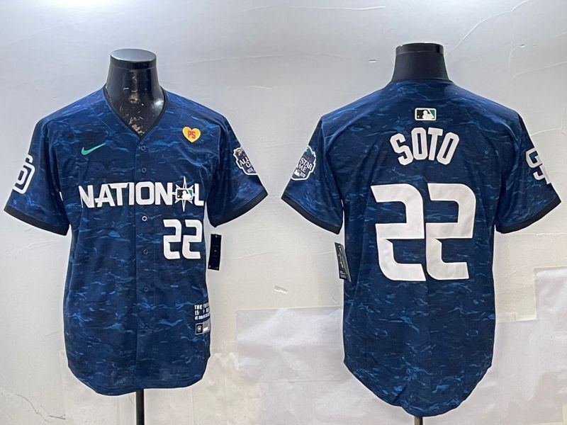 Men San Diego Padres 22 Soto Blue All star 2025 Nike MLB Jersey style 2